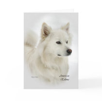 American Eskimo Dog Art Gifts Card