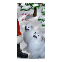 American Eskimo Dog Christmas Gifts Custom Photo Card
