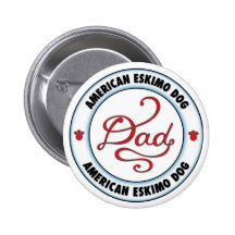 American Eskimo Dog Dad Buttons