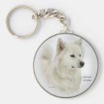 American Eskimo Dog Gifts Art Keychains