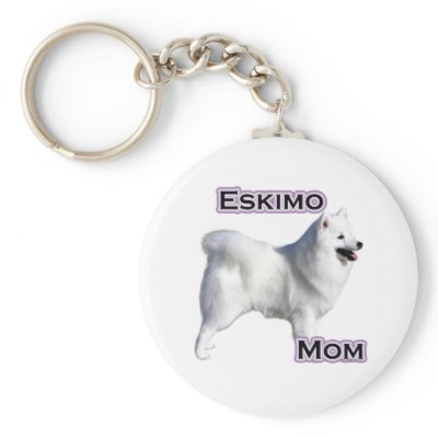 American Eskimo Dog Mom 4 - Keychain by GreyWolfCreation