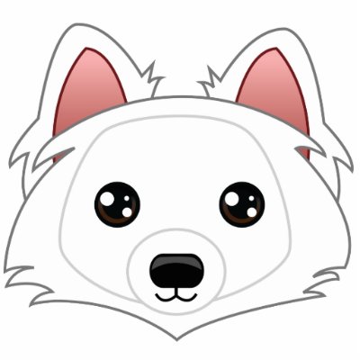 American Eskimo Dog Photo Sculpture Keychain by JustDogs