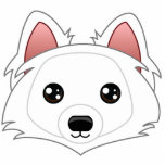 American Eskimo Dog Photo Sculpture Keychain