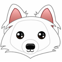 American Eskimo Dog Photo Sculpture Keychain