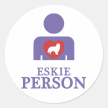 American Eskimo Round Sticker