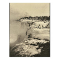 American Fall in winter, Niagara rare Photochrom postcards