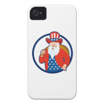 American Father Christmas Santa Claus iPhone 4 Covers