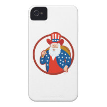 American Father Christmas Santa Claus iPhone 4 Case