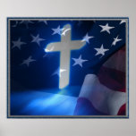 American Flag and Christian Cross, Fascism posters