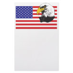 American Flag and Eagle stationery