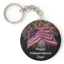 American Flag and Firework Keychains