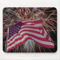 American Flag and Firework Mousepads
