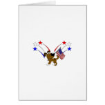 American Flag and Fireworks Greeting Cards