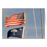 American Flag and South Carolina Palmetto Flag