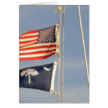 American Flag and South Carolina Palmetto Flag