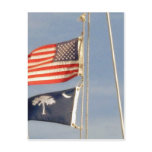 American Flag and South Carolina Palmetto Flag