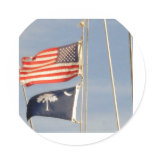 American Flag and South Carolina Palmetto Flag