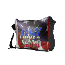 American Flag Army Mom Courier Bag