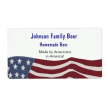 American Flag Beer Label