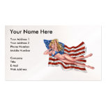 American Flag Bikini Pinup Girl by Al Rio business cards