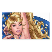 American Flag Bikini Pinup Girl by Al Rio