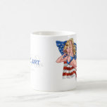 American Flag Bikini Pinup Girl by Al Rio Mugs