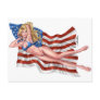 American Flag Bikini Pinup Girl by Al Rio Postcard