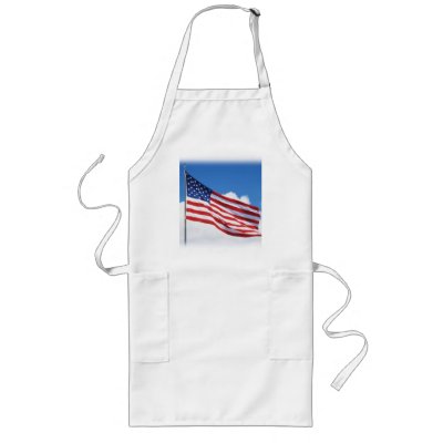 American flag blowin in the wind on an apron by design_girl