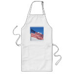 American flag blowin in the wind on an apron