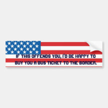 American flag bumper sticker