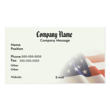 American Flag Business Card