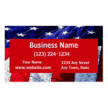 American Flag Business Card