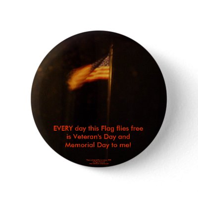 American Flag Pinback Buttons by dlmtleArt