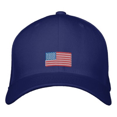 American Flag Cap Baseball Cap by Stitchbaby