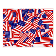 American Flag Collage Post Card