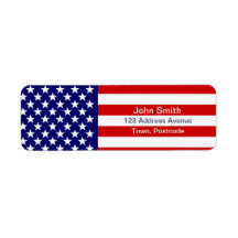 American flag custom return address label