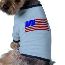 AMERICAN FLAG DOG T SHIRT