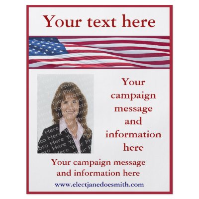 American Flag Election Campaign Flyer Template by campaigncentral