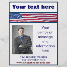 American Flag Election Campaign Flyer Template