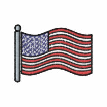 American Flag Embroidered Shirt