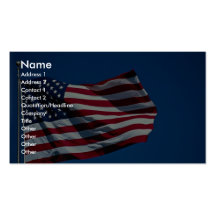American flag flying business card