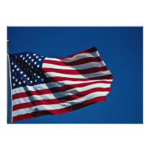 American flag flying personalized invite