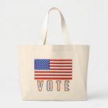 American Flag Glossy Vote Bag