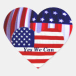American Flag,heart of love_ Sticker