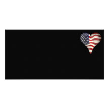 American Flag In A Heart Photo Greeting Card