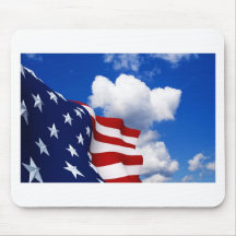 American Flag in blue skies Mouse Pad
