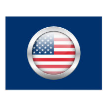 American Flag in Orb Postcards