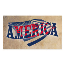 American Flag Independence Business Card
