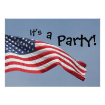 American Flag Invitations