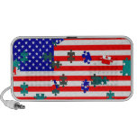 American flag jigsaw puzzle, not quite finished speakers